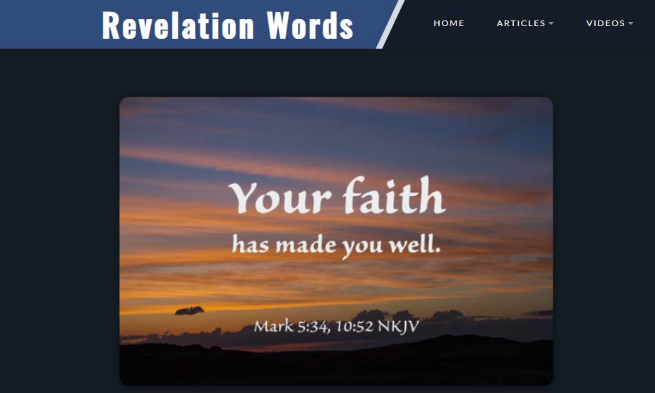 Revelation Words Website